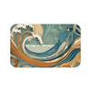 Art Nouveau Ocean Waves Bath Mat