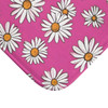 Crazy Daisies 70's Theme Anti-slip Microfiber Pink and White Bath Mat