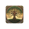 Tree of Life Corkwood Coaster Set