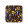 Grape Design 4 Piece Corkwood Coaster Set