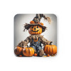 Halloween Scarecrow Corkwood Coaster Set