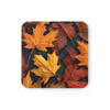 Fall Leaf Pattern Corkwood Coaster Set