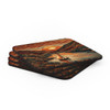 Sunset Tapestry Style Corkwood Coaster Set