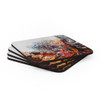 Abstract Splash Pattern Corkwood Coaster Set