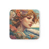 Art Nouveau Ocean Breeze Corkwood Coaster Set