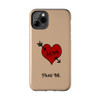 Phone Ink Heart "Mom" Phone-Too design Tough Phone Case iPhone in 21 different sizes. Compatible iPhone 7, 8, X, 11, 12, 13, 14 and more.