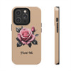 Phone Ink Pink Roses Phone-Too Tough Phone Case  for iPhone in 21 different sizes. Compatible with iPhone 7, 8, X, 11, 12, 13, 14 and more.