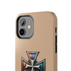 Phone Ink Iron Cross Phone-Too Tough Phone Case for iPhone in 21 different sizes. Compatible with iPhone 7, 8, X, 11, 12, 13, 14 and more.