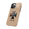 Phone Ink Iron Cross Phone-Too Tough Phone Case for iPhone in 21 different sizes. Compatible with iPhone 7, 8, X, 11, 12, 13, 14 and more.