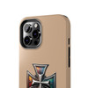 Phone Ink Iron Cross Phone-Too Tough Phone Case for iPhone in 21 different sizes. Compatible with iPhone 7, 8, X, 11, 12, 13, 14 and more.