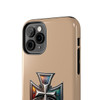 Phone Ink Iron Cross Phone-Too Tough Phone Case for iPhone in 21 different sizes. Compatible with iPhone 7, 8, X, 11, 12, 13, 14 and more.