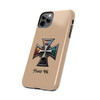 Phone Ink Iron Cross Phone-Too Tough Phone Case for iPhone in 21 different sizes. Compatible with iPhone 7, 8, X, 11, 12, 13, 14 and more.