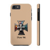 Phone Ink Iron Cross Phone-Too Tough Phone Case for iPhone in 21 different sizes. Compatible with iPhone 7, 8, X, 11, 12, 13, 14 and more.