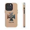 Phone Ink Iron Cross Phone-Too Tough Phone Case for iPhone in 21 different sizes. Compatible with iPhone 7, 8, X, 11, 12, 13, 14 and more.