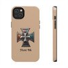 Phone Ink Iron Cross Phone-Too Tough Phone Case for iPhone in 21 different sizes. Compatible with iPhone 7, 8, X, 11, 12, 13, 14 and more.