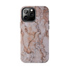 Pink Marble Tough Phone Case for iPhone in 21 different sizes. Compatible with iPhone 7, 8, X, 11, 12, 13, 14 and more.