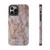 Pink Marble Tough Phone Case for iPhone in 21 different sizes. Compatible with iPhone 7, 8, X, 11, 12, 13, 14 and more.
