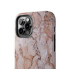 Pink Marble Tough Phone Case for iPhone in 21 different sizes. Compatible with iPhone 7, 8, X, 11, 12, 13, 14 and more.