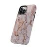 Pink Marble Tough Phone Case for iPhone in 21 different sizes. Compatible with iPhone 7, 8, X, 11, 12, 13, 14 and more.