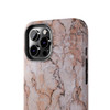 Pink Marble Tough Phone Case for iPhone in 21 different sizes. Compatible with iPhone 7, 8, X, 11, 12, 13, 14 and more.