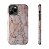 Pink Marble Tough Phone Case for iPhone in 21 different sizes. Compatible with iPhone 7, 8, X, 11, 12, 13, 14 and more.