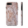 Pink Marble Tough Phone Case for iPhone in 21 different sizes. Compatible with iPhone 7, 8, X, 11, 12, 13, 14 and more.