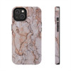Pink Marble Tough Phone Case for iPhone in 21 different sizes. Compatible with iPhone 7, 8, X, 11, 12, 13, 14 and more.
