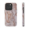 Pink Marble Tough Phone Case for iPhone in 21 different sizes. Compatible with iPhone 7, 8, X, 11, 12, 13, 14 and more.