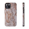 Pink Marble Tough Phone Case for iPhone in 21 different sizes. Compatible with iPhone 7, 8, X, 11, 12, 13, 14 and more.