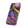 Neon Ribbons Tough Phone Case for iPhone in 21 different sizes. Compatible with iPhone 7, 8, X, 11, 12, 13, 14 and more.