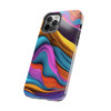 Neon Ribbons Tough Phone Case for iPhone in 21 different sizes. Compatible with iPhone 7, 8, X, 11, 12, 13, 14 and more.