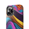 Neon Ribbons Tough Phone Case for iPhone in 21 different sizes. Compatible with iPhone 7, 8, X, 11, 12, 13, 14 and more.