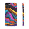 Neon Ribbons Tough Phone Case for iPhone in 21 different sizes. Compatible with iPhone 7, 8, X, 11, 12, 13, 14 and more.