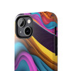 Neon Ribbons Tough Phone Case for iPhone in 21 different sizes. Compatible with iPhone 7, 8, X, 11, 12, 13, 14 and more.