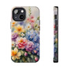 Spring Bouquet Tough Phone Case for iPhone in 21 different sizes. Compatible with iPhone 7, 8, X, 11, 12, 13, 14 and more.