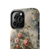 Rose Toile Tough Phone Case for iPhone in 21 different sizes. Compatible with iPhone 7, 8, X, 11, 12, 13, 14 and more.