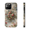Rose Toile Tough Phone Case for iPhone in 21 different sizes. Compatible with iPhone 7, 8, X, 11, 12, 13, 14 and more.