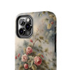 Rose Toile Tough Phone Case for iPhone in 21 different sizes. Compatible with iPhone 7, 8, X, 11, 12, 13, 14 and more.