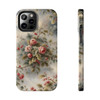 Rose Toile Tough Phone Case for iPhone in 21 different sizes. Compatible with iPhone 7, 8, X, 11, 12, 13, 14 and more.