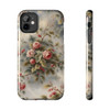 Rose Toile Tough Phone Case for iPhone in 21 different sizes. Compatible with iPhone 7, 8, X, 11, 12, 13, 14 and more.
