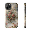 Rose Toile Tough Phone Case for iPhone in 21 different sizes. Compatible with iPhone 7, 8, X, 11, 12, 13, 14 and more.