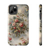 Rose Toile Tough Phone Case for iPhone in 21 different sizes. Compatible with iPhone 7, 8, X, 11, 12, 13, 14 and more.