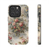 Rose Toile Tough Phone Case for iPhone in 21 different sizes. Compatible with iPhone 7, 8, X, 11, 12, 13, 14 and more.