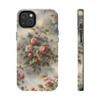 Rose Toile Tough Phone Case for iPhone in 21 different sizes. Compatible with iPhone 7, 8, X, 11, 12, 13, 14 and more.