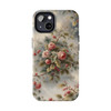 Rose Toile Tough Phone Case for iPhone in 21 different sizes. Compatible with iPhone 7, 8, X, 11, 12, 13, 14 and more.