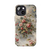 Rose Toile Tough Phone Case for iPhone in 21 different sizes. Compatible with iPhone 7, 8, X, 11, 12, 13, 14 and more.