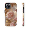 Rose Gold Tough Phone Case for iPhone in 21 different sizes. Compatible with iPhone 7, 8, X, 11, 12, 13, 14 and more.