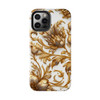 Golden Swirl Tough Phone Case for iPhone in 21 different sizes. Compatible with iPhone 7, 8, X, 11, 12, 13, 14 and more.
