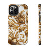 Golden Swirl Tough Phone Case for iPhone in 21 different sizes. Compatible with iPhone 7, 8, X, 11, 12, 13, 14 and more.