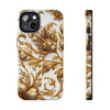 Golden Swirl Tough Phone Case for iPhone in 21 different sizes. Compatible with iPhone 7, 8, X, 11, 12, 13, 14 and more.